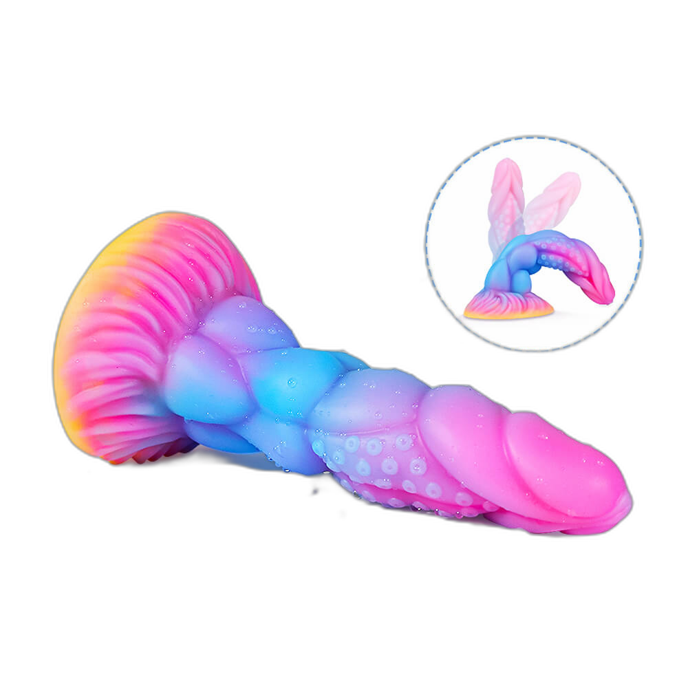 Nebulox - 8 Inch Glow In The Dark Dildo - Monster Dildo - Tentacle Dildo - Bug Dildo