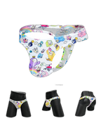 2 Pack Men's Low-Rise Sexy Print Thong