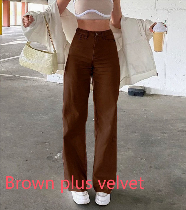 Spice Girl Style High Waist Slim Jeans Bell Bottoms