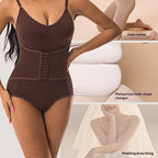 Body Shaping Butt Lifting Abdomen Tightening Snap Button Jumpsuit