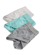 3 Pack Men's Cooling Silktech Briefs - U-Pouch Design & Checkered Antibacterial Lining