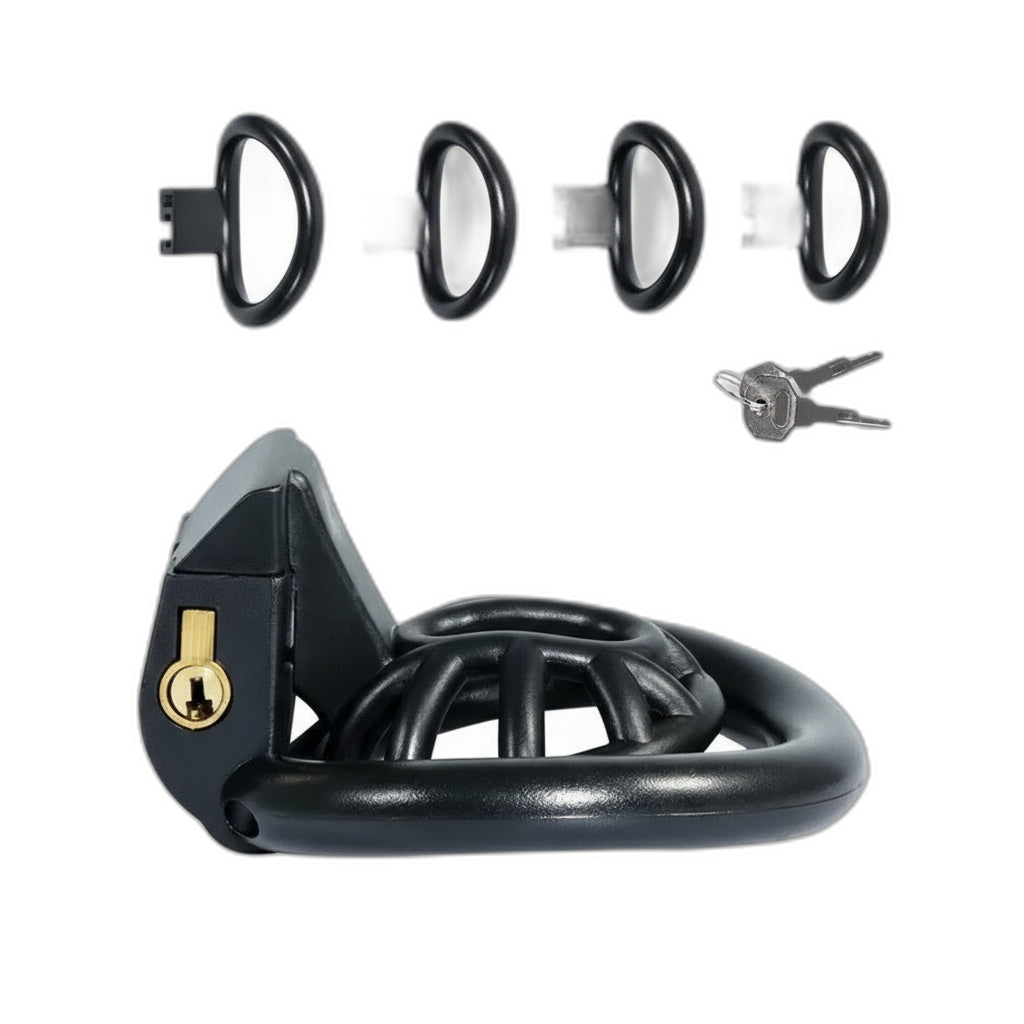 PushTech Chastity Cage With 4 Ring Sizes
