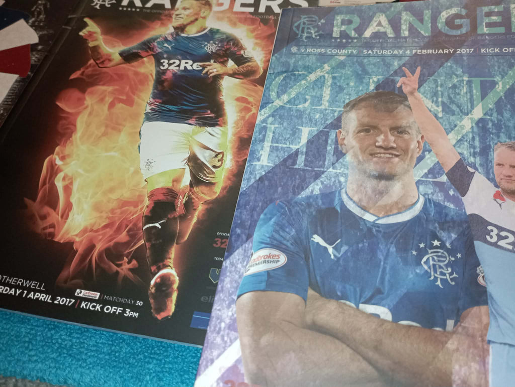 8 RANGERS FC MATCHDAY PROGRAMMES