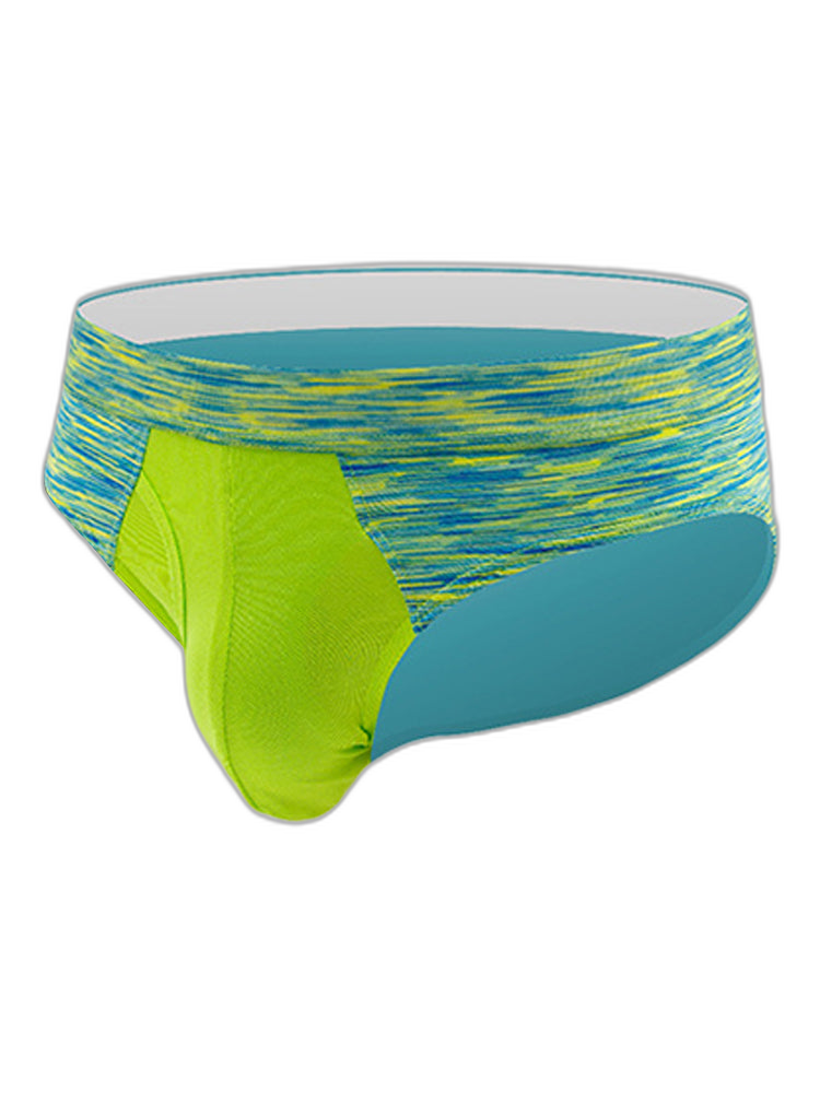 2 Pack Men's Breathable Spell Color Butt Lifting Briefs