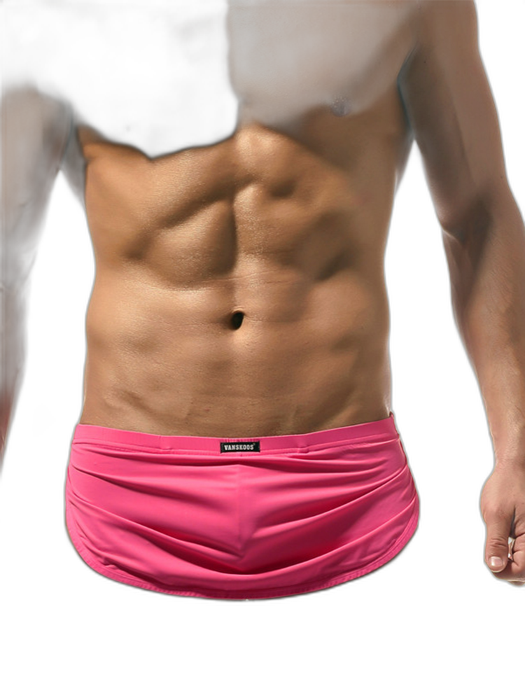 Men's Sexy Side Split  Boxers With Support Pouch