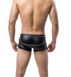 Leather Boxer Briefs with Collar & Leash Set