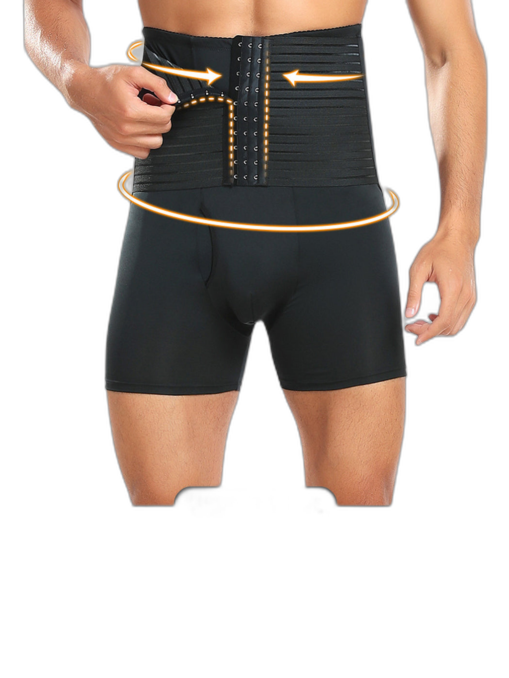 Men's Tummy Control Boxer Briefs with Open Fly