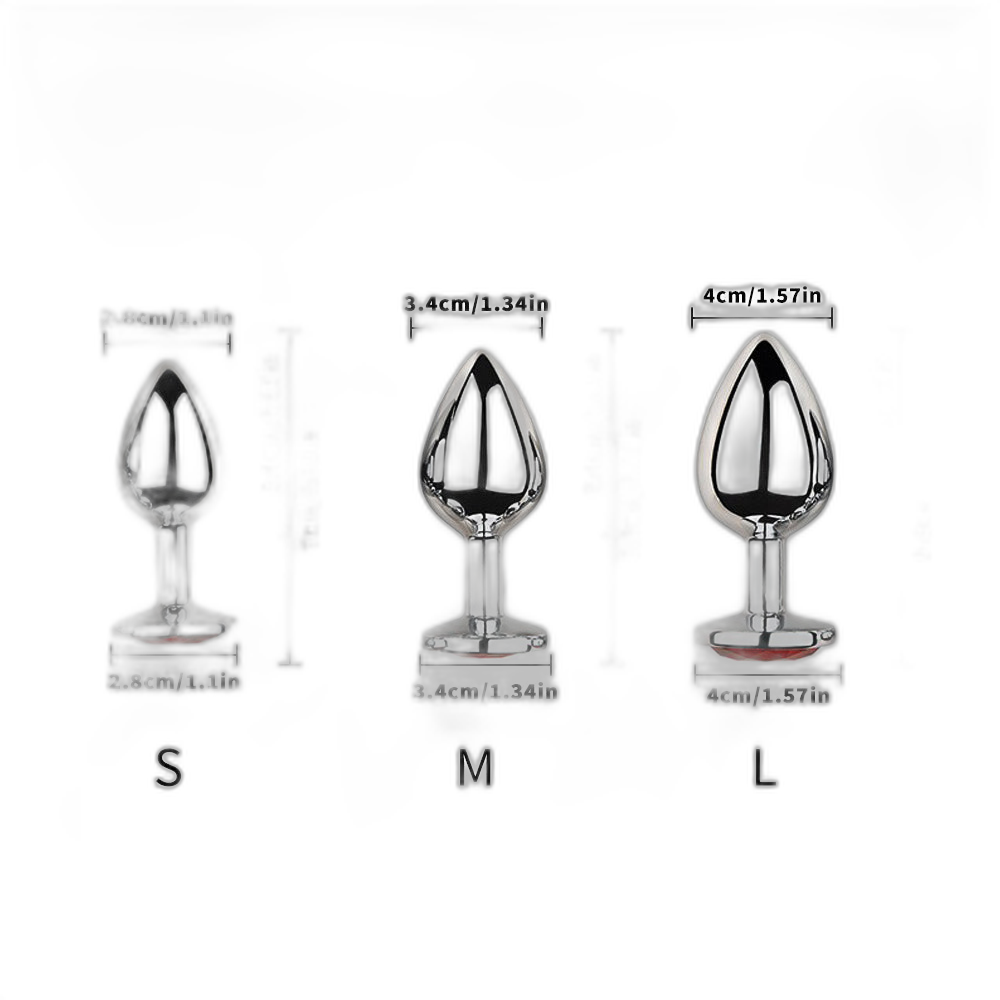 Jeweled Metal Butt Plug Set