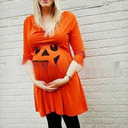 Halloween Orange Fashion Best-seller Maternity Dress