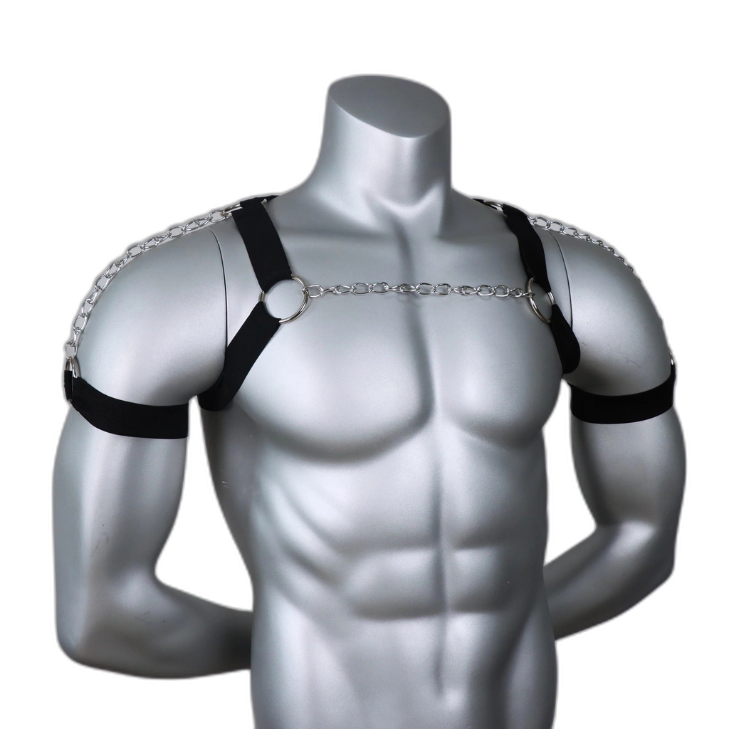 Black Elastic Chain Harness
