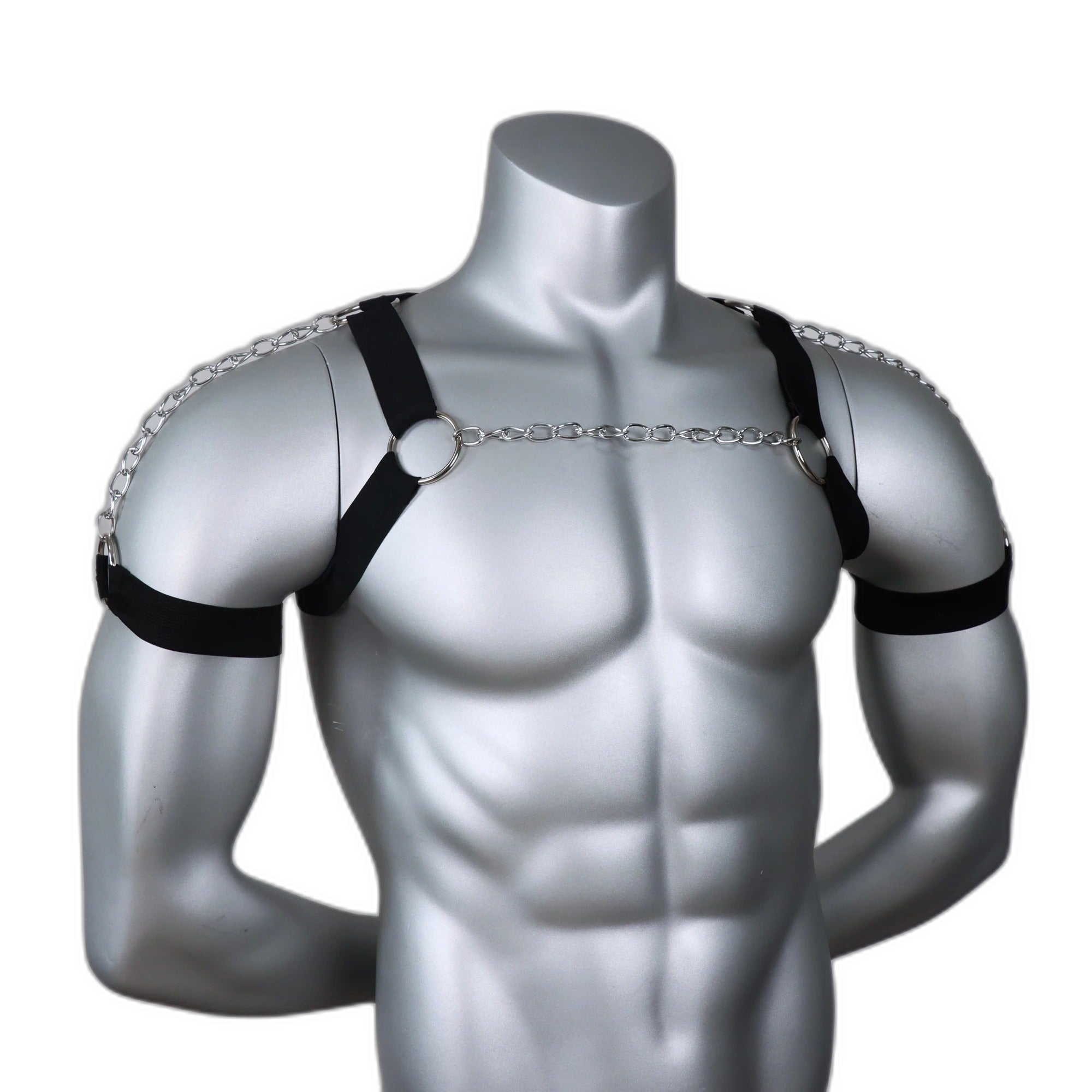 Black Elastic Chain Harness