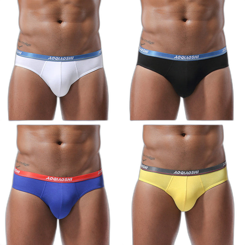 4 Pack Modal U Convex Pouch Seamless Briefs for Men