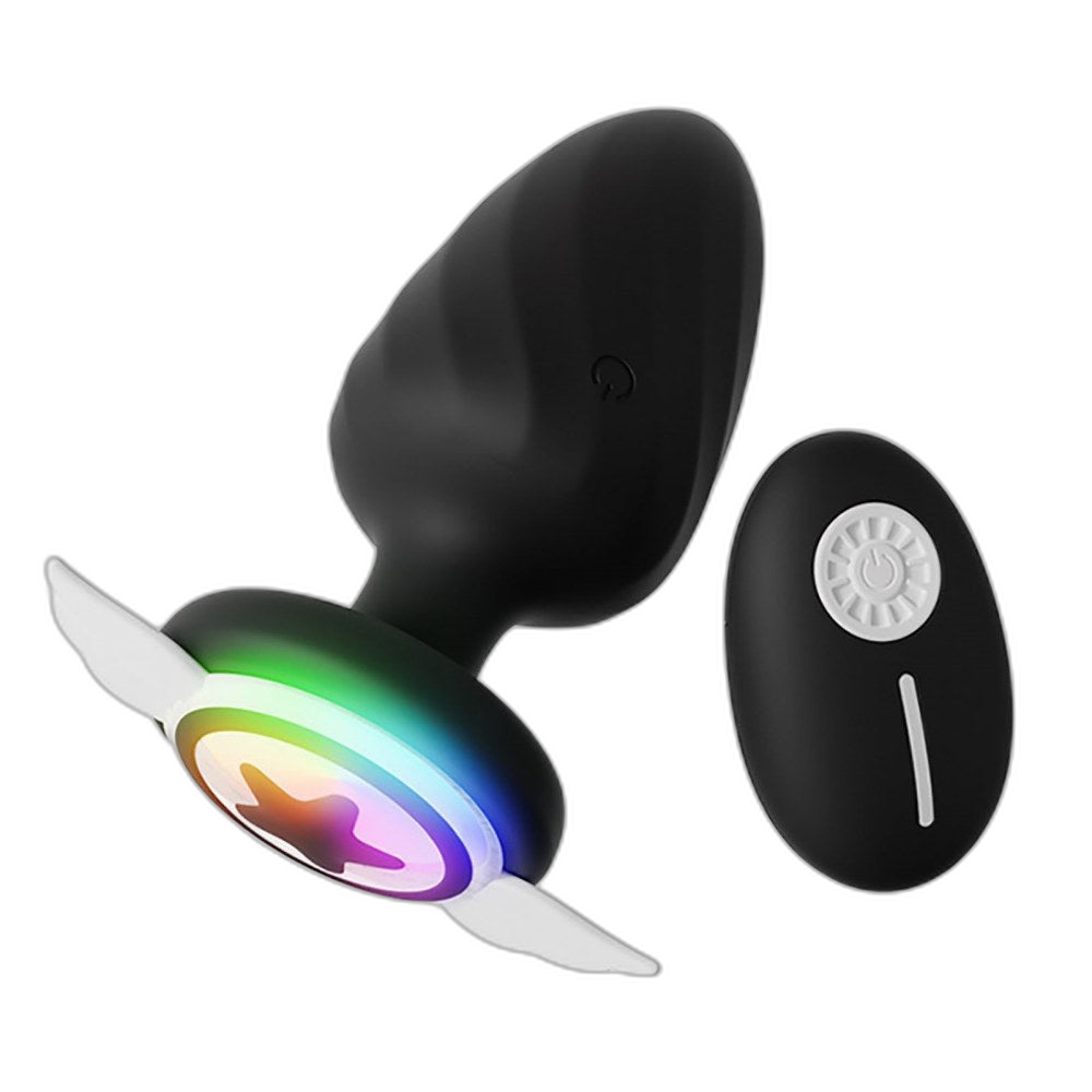 Angel - Vibrating Butt Plug - Light Up Butt Plug - 12 Frequency Anal Vibrator