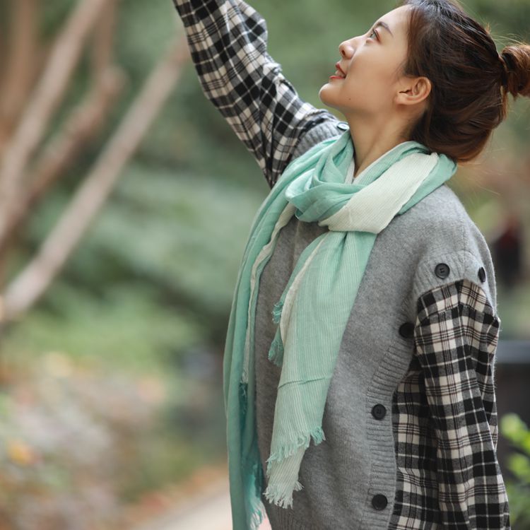 All-matching Art-style Striped Scarf For Women