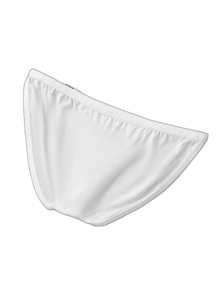 2 Pack Men's U-Shaped Pouch Low-Rise Metal-Clasp Thin Briefs