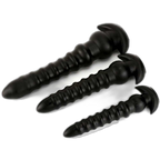 Cracker - Silicone Butt Plug - Deep Anal Sex Toy - Ribbed Anal Dildo - 3 Sizes