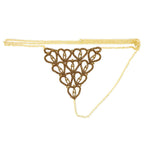 Accessories Rhinestone Claw Chain Body Chain Heart Shaped Sexy Bikini Panties