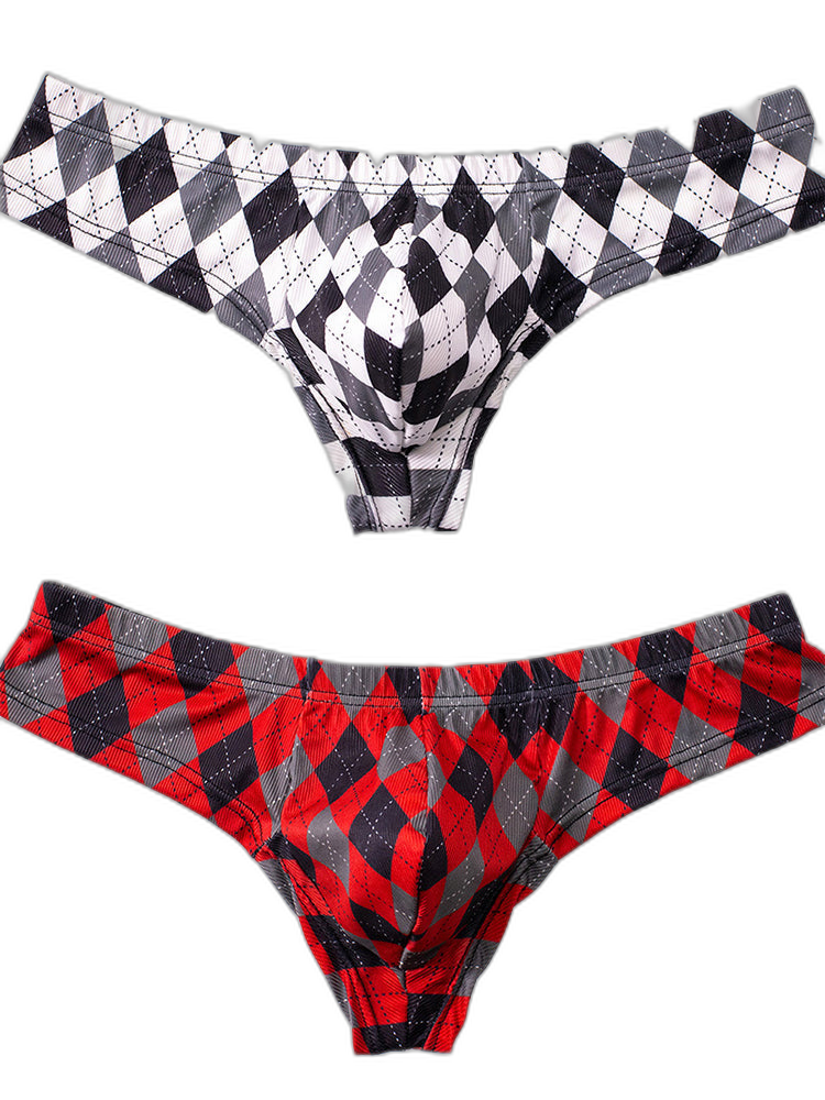 Men’s Low-Rise U-Convex Print Thong