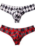 Men’s Low-Rise U-Convex Print Thong