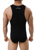 Mens Sexy Sheer Mesh Wrestling Bodysuit