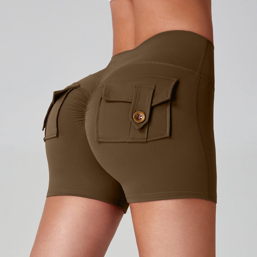 Sports Fitness Workwear Pocket Training Peach Quick-dry Butt-lifting Yoga Pants