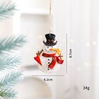 Festive Christmas Ornaments - Handcrafted Resin Gingerbread & Snowman Pendants