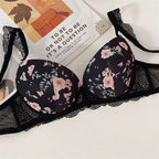 Plus Size Traceless Printed Underwear Women's Big Chest And Small Breast Holding
