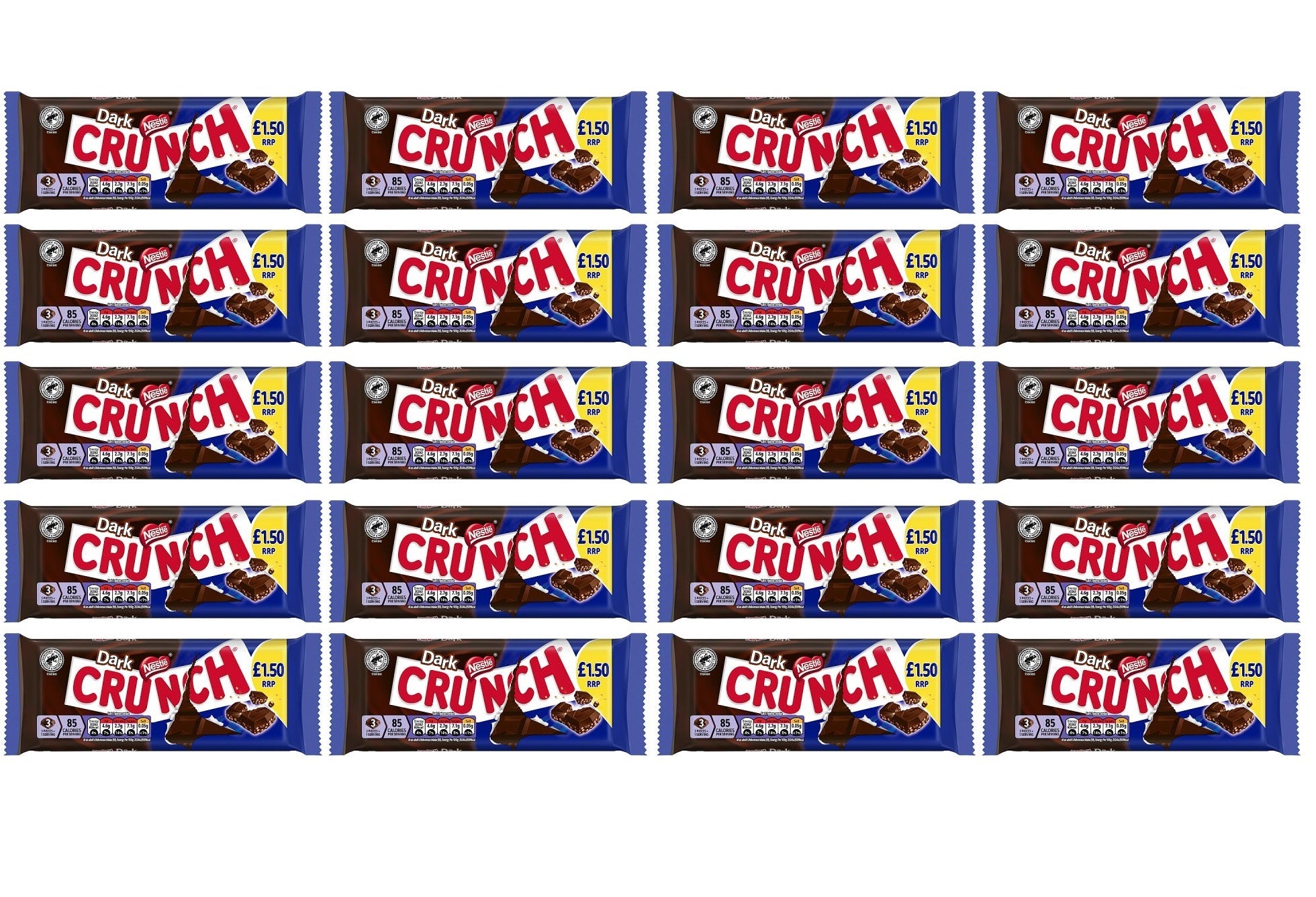 20 x Nestle Crunch Dark Bar - 100GM
