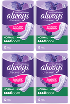 4 x Always Discreet Normal  - 12 PACK