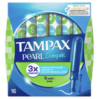 4 x Tampax Compak Pearl Super - 16 Pack