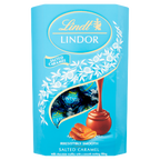8 x Lindt Lindor Salted Caramel Truffles Box Cornet - 200Gm