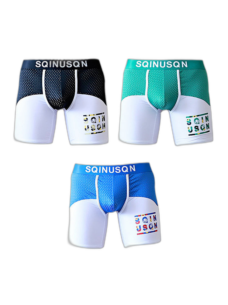 Men's Anti-Chafing Sports Boxer Briefs with Spacious Pouch