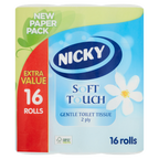 5 x Nicky Soft Touch White 16 Roll