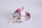 Christmas New Year Family Party Set Special 3 Tier Cake Stand Teapot Milk Jug 4 Cups 4 Saucers (Bird Rose)