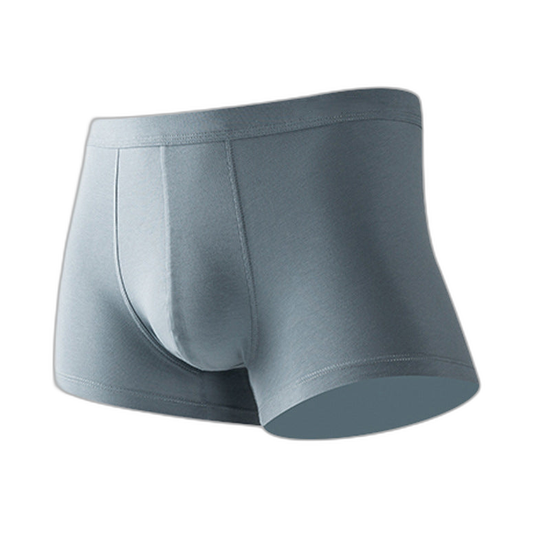 4Pcs Modal Pure Color Thin U Convex Boxer Briefs For Men