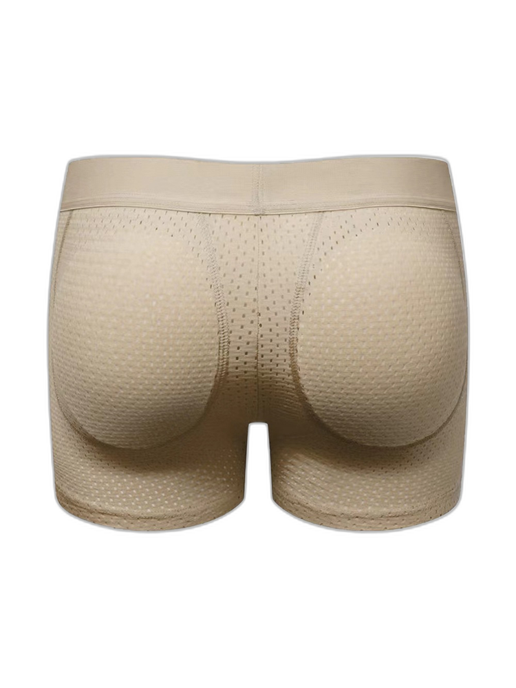Sponge Cushion Mesh Buttock Boxer Briefs