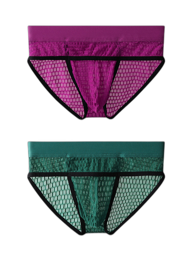 2 Pack Men's Lace Breathable Briefs