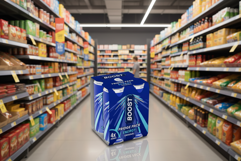 6 x Boost Energy Original Fridge Pack 4 X 250Ml