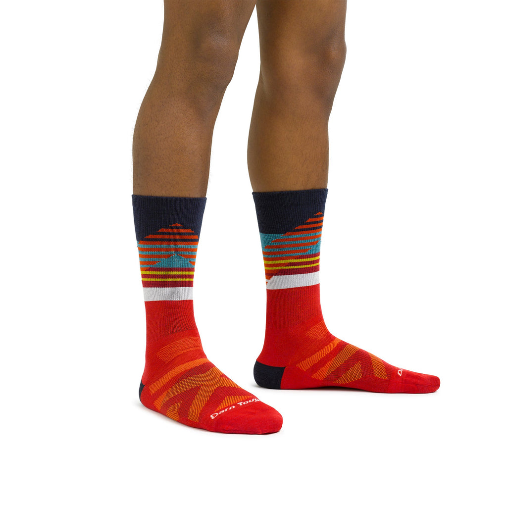 Mens Merino Wool Nordic Patterned Boot Lightweight Ski Snowboard Socks