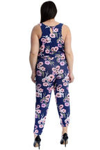 Floral Sleeveless Elasticated Waist Jumpsuit