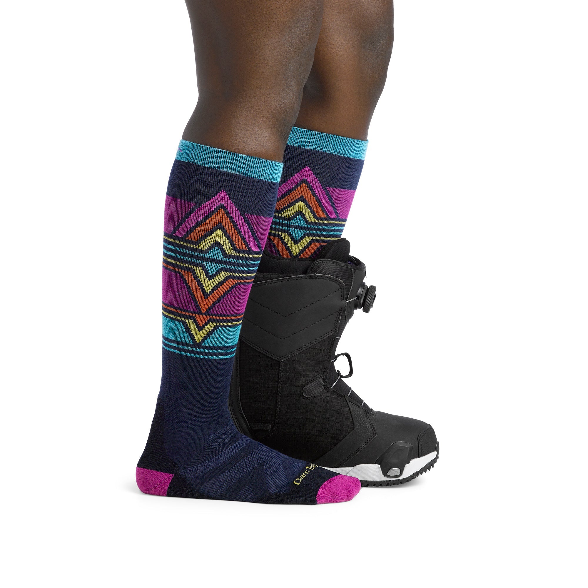 Ladies Over-the-Calf Midweight Ski Snowboard Merino Cushioned Socks