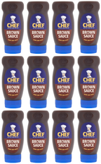 12 x Chef Brown Sauce Squeezy 485G