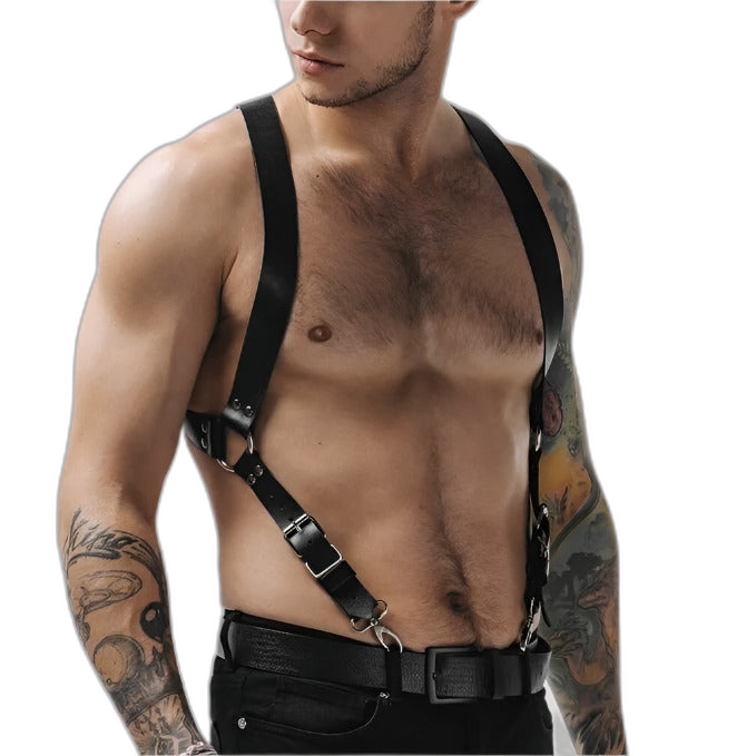 Adjustable Suspender Leather Harness