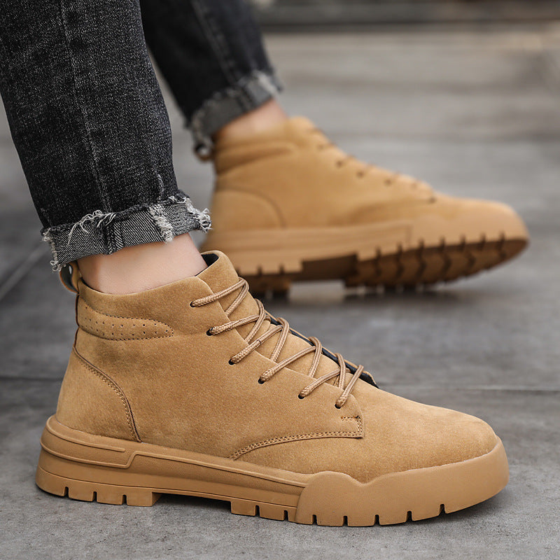 Men's solid color Martin boots