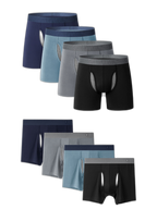 Breathable Sports Boxer Briefs with Open Fly