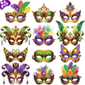 80UncleKimby 84PCS Mardi Gras Masks Bulk Set – Party Decor & Carnival Favors (Paper)