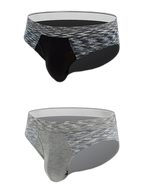 2 Pack Men's Breathable Spell Color Butt Lifting Briefs