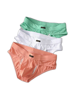 3 Pack Men's Seamless Comfort Sporty Cut Stretch Fit Briefs