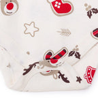 HelloBaby Boys 2-Pack Long Sleeve Bodysuits Christmas Envelope Neck Long Sleeve - Ecru
