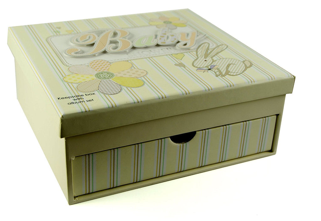 laura darrington baby shower keepsake box with album set patchwork collection